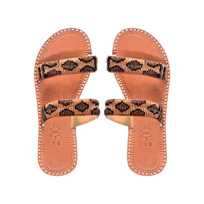 African Handcrafted Animal Print Flats