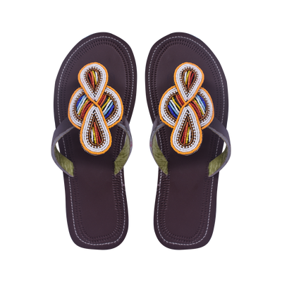 African Handcrafted Brown Chappal
