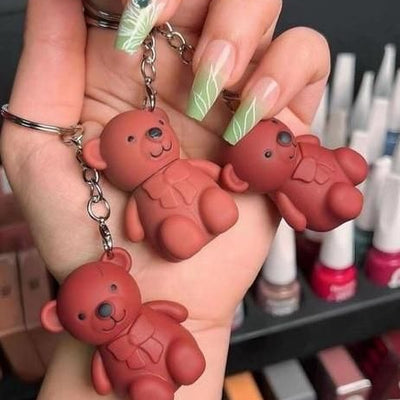 2 in 1 Keychain Bear Matte Lipstick (Pack of 2, Assorted)