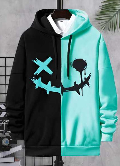 Cotton Printed Full Sleeves Mens Hoodie