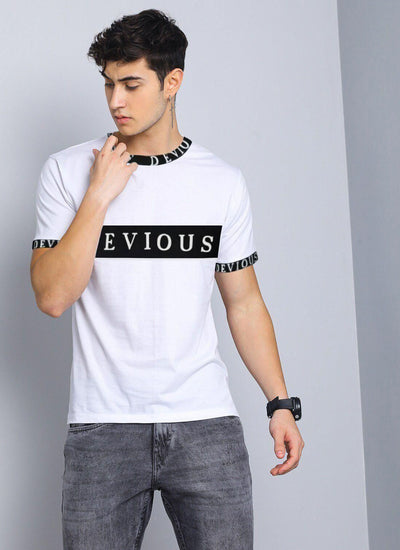 Cotton Blend Printed Full Sleeves Mens Round Neck T-Shirt