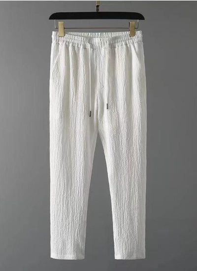 Men's Crinkled Co-Ord Set White