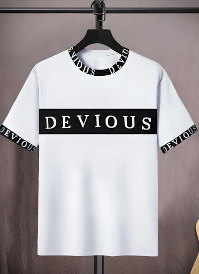 Cotton Blend Printed Full Sleeves Mens Round Neck T-Shirt