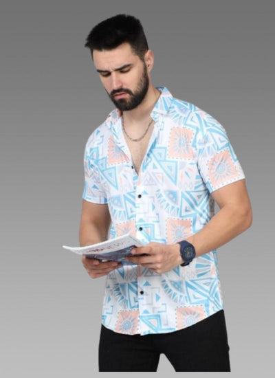 Men's Printed Rayon Half Sleeves Shirt