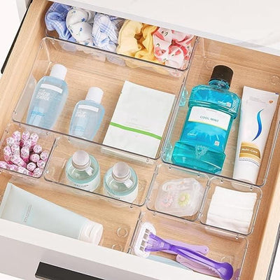 7Pcs Acrylic Drawer Storage Organiser