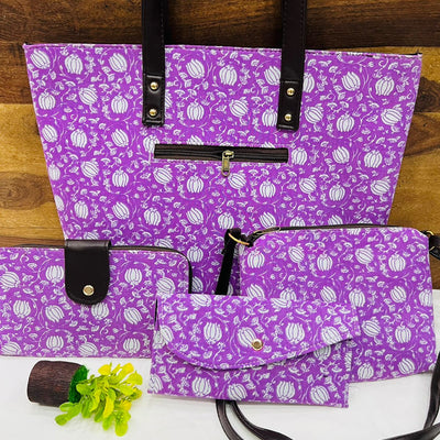 Jaipuri Lavender Bag Set