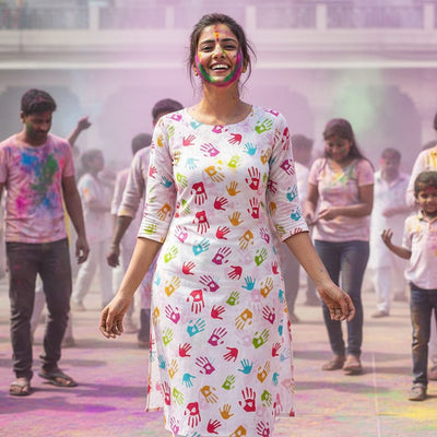 Holi Special Ladies Straight Kurti