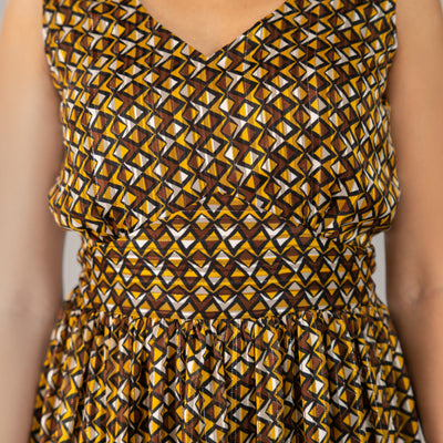 Musterd Brown - Chiffon Long Dress